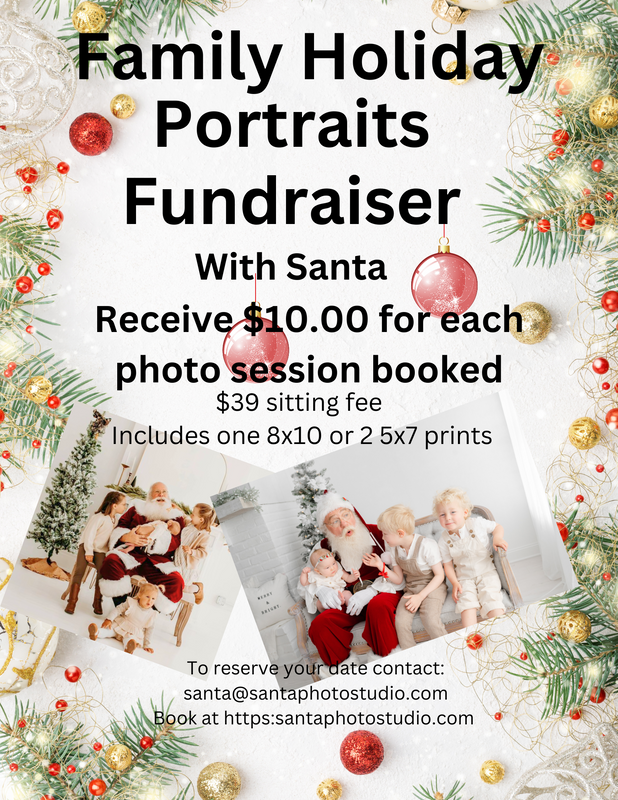 Santa's Photo Studio fundraiser flyer